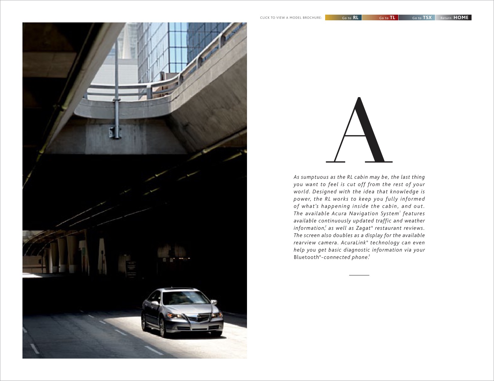 2012 Acura RL TL TSX Brochure Page 16